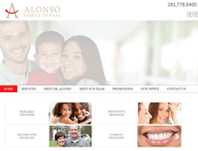 Tablet Screenshot of alonsofamilydental.com